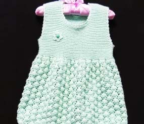 3 Yaş Badem Örnekli Kız Çocuk Elbisesi Yapımı